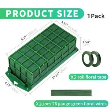 TBPA Floral Foam Cage Flower Holder with Floral Foam for Fresh Flowers Artificial Flowers for Table ...