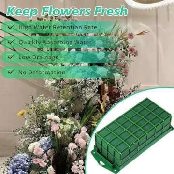 TBPA Floral Foam Cage Flower Holder with Floral Foam for Fresh Flowers Artificial Flowers for Table Centerpiece Floral Arrangement,Wedding Holiday Christmas Decorations(Floral Tape x2,Floral Wire x20)