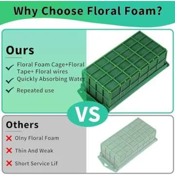 TBPA Floral Foam Cage Flower Holder with Floral Foam for Fresh Flowers Artificial Flowers for Table Centerpiece Floral Arrangement,Wedding Holiday Christmas Decorations(Floral Tape x2,Floral Wire x20)