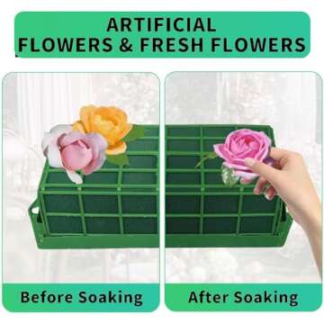 TBPA Floral Foam Cage Flower Holder with Floral Foam for Fresh Flowers Artificial Flowers for Table Centerpiece Floral Arrangement,Wedding Holiday Christmas Decorations(Floral Tape x2,Floral Wire x20)