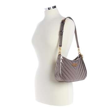 GUESS Jania Top Zip Shoulder Bag, Pewter