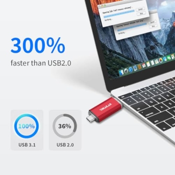 THKAILAR USB C 128GB Flash Drive - Dual Compatibility