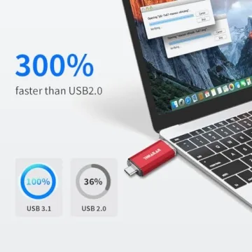 THKAILAR USB C 128GB Flash Drive - Dual Compatibility