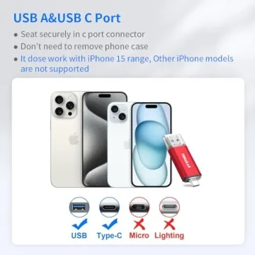 THKAILAR USB C 128GB Flash Drive - Dual Compatibility