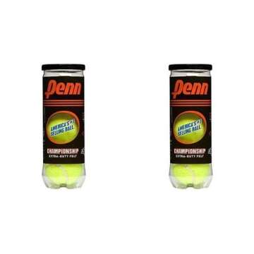 Penn Championship High Altitude Tennis Balls - 6 Pressurized Felt Balls (2 Cans)