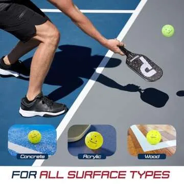 Picklemaster I Carbon Fiber Pickleball Paddle Balls- Professional Grade, Lightweight, Durable, and High-Performance for All Skill Levels (Pickleball Balls)