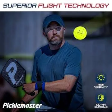 Picklemaster I Carbon Fiber Pickleball Paddle Balls- Professional Grade, Lightweight, Durable, and High-Performance for All Skill Levels (Pickleball Balls)