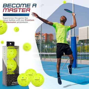 Picklemaster I Carbon Fiber Pickleball Paddle Balls- Professional Grade, Lightweight, Durable, and High-Performance for All Skill Levels (Pickleball Balls)