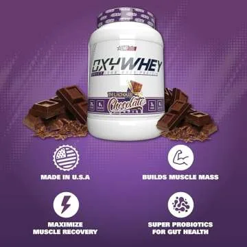 EHP Labs OxyWhey Whey Protein Isolate Powder - 25g of Whey Isolate Protein Powder, Meal Replacement Shake, Sugar Free Protein Powder - 25 Serves (Delicious Chocolate)