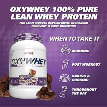 EHP Labs OxyWhey Whey Protein Isolate Powder - 25g of Whey Isolate Protein Powder, Meal Replacement Shake, Sugar Free Protein Powder - 25 Serves (Delicious Chocolate)