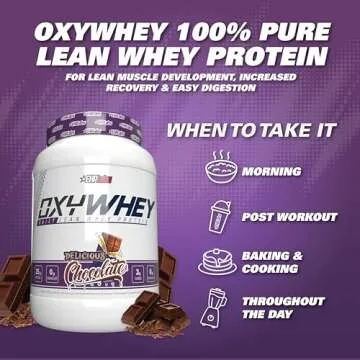 EHP Labs OxyWhey Whey Protein Isolate Powder - 25g of Whey Isolate Protein Powder, Meal Replacement Shake, Sugar Free Protein Powder - 25 Serves (Delicious Chocolate)