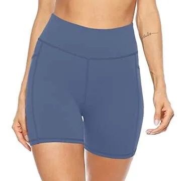 AFITNE Women's Yoga Shorts - High Waisted with Pockets
