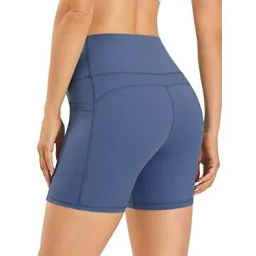 AFITNE Women's Yoga Shorts - High Waisted with Pockets