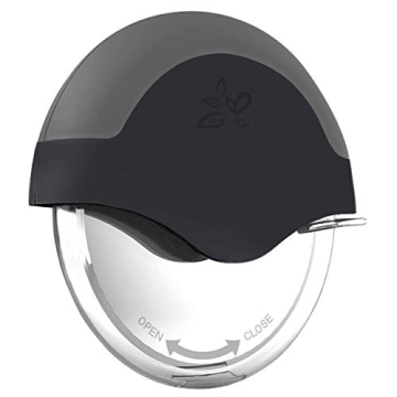 DECOSTYLE, Black Pizza Cutter Wheel with Protective Blade Cover, improved, Super Sharp, Easy To Use ...
