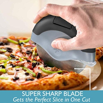 DECOSTYLE Black Pizza Cutter Wheel - Sharp & Safe