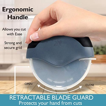 DECOSTYLE Black Pizza Cutter Wheel - Sharp & Safe