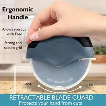DECOSTYLE Black Pizza Cutter Wheel - Sharp & Safe