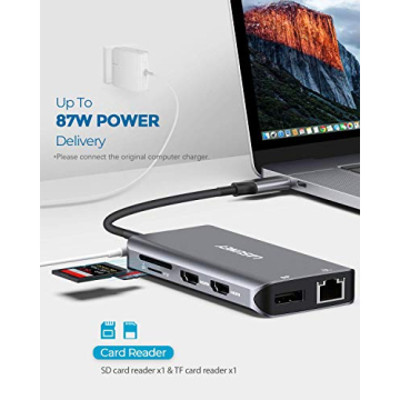 Lasuney 10 in 1 USB C HUB for Ultimate Connectivity