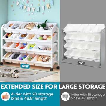 Kids Toy Storage Organizer with 20 Removable Bins