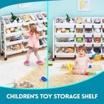 Kids Toy Storage Organizer with 20 Removable Bins