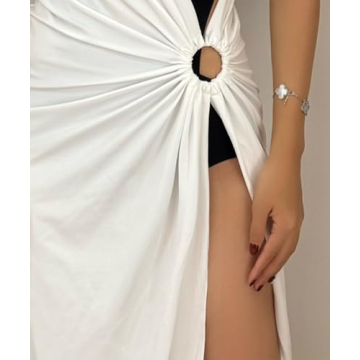 Stylish Hollow Out One-Shoulder Beach Dress for Summer