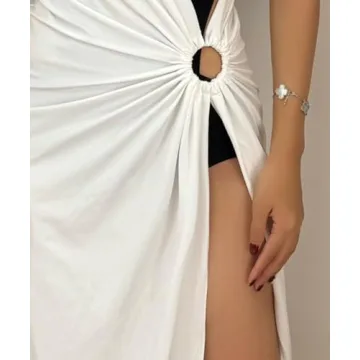Stylish Hollow Out One-Shoulder Beach Dress for Summer