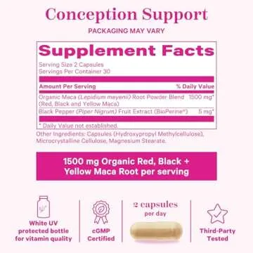 Pink Stork Maca Root Capsules - Hormone & Fertility Support