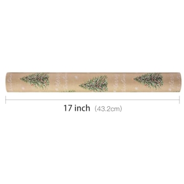 RUSPEPA Christmas Kraft Wrapping Paper - Eco-Friendly and Stylish
