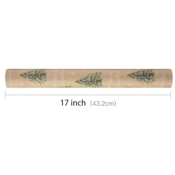 RUSPEPA Christmas Kraft Wrapping Paper - Eco-Friendly and Stylish