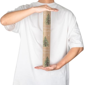 RUSPEPA Christmas Kraft Wrapping Paper - Eco-Friendly and Stylish