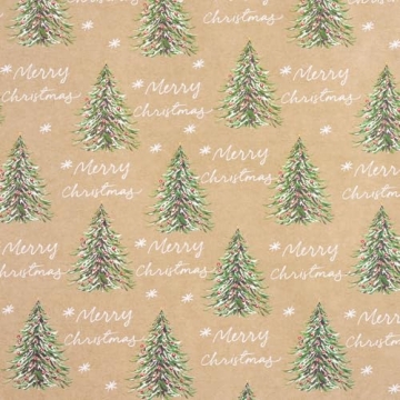 RUSPEPA Christmas Kraft Wrapping Paper - Eco-Friendly and Stylish