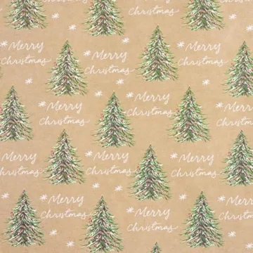 RUSPEPA Christmas Kraft Wrapping Paper - Eco-Friendly and Stylish