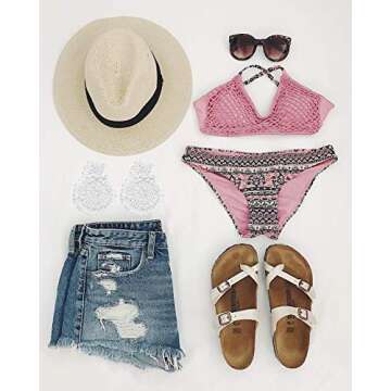 Statement Drop Earrings for Women - Bohemian Beaded Round Earrings, Idea Gift for Mom, Sister and Friends (White)