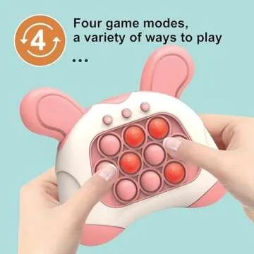 Quick Push Game, Fast Push Game Pop Fidget Toys for Kids, Handheld Puzzle Push Game Light Up Fidget Toy, Fun Gift for Kids & Teens Boys & Girls (Green)