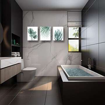 Youshion Green Canvas Wall Art - Floral Minimalist Design