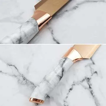 Champagne Gold Knife Set - 6 Pieces Sharp Kitchen Knives
