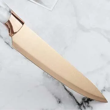 Champagne Gold Knife Set - 6 Pieces Sharp Kitchen Knives