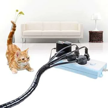 33FT XHF Spiral Cable Wrap - Durable & Flexible Organizer Sleeve