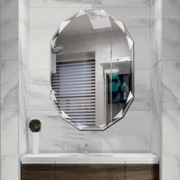 Buy SNUGACE Beveled Edge Frameless Bathroom Mirror