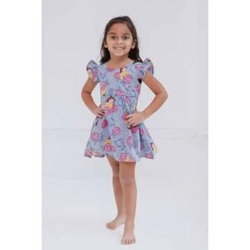 Disney Floral Chambray Skater Dress for Kids