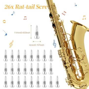 Alto Saxophone Repair Kit,118 Pcs Alto Saxophone Repair Parts Replacement Tools set,Woodwind Musical Instrument Maintenance Replacement Accessories