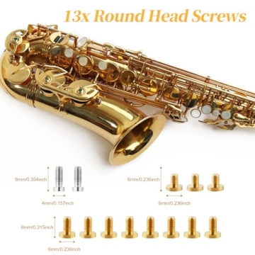 Alto Saxophone Repair Kit,118 Pcs Alto Saxophone Repair Parts Replacement Tools set,Woodwind Musical Instrument Maintenance Replacement Accessories