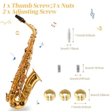 Alto Saxophone Repair Kit,118 Pcs Alto Saxophone Repair Parts Replacement Tools set,Woodwind Musical Instrument Maintenance Replacement Accessories