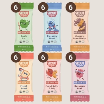 Skout Organic Kids Snack Bar Variety Pack - Healthy & Delicious