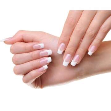 AORAEM False Nail Tips 500PCS Lady French Artificial Fake Nails Natural Square Press on Nails for Acrylic Nails Professional