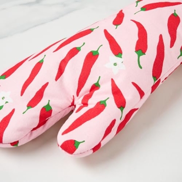 Kate Spade Hot Peppers Oven Mitt Set - Colorful & Heat Resistant
