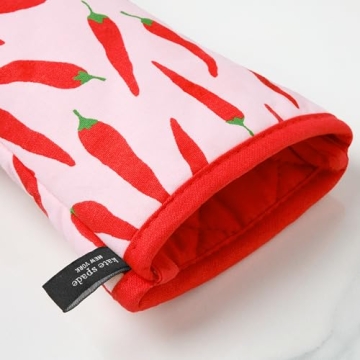 Kate Spade Hot Peppers Oven Mitt Set - Colorful & Heat Resistant