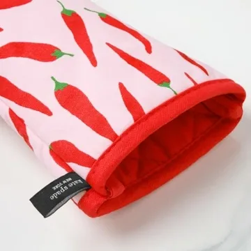 Kate Spade Hot Peppers Oven Mitt Set - Colorful & Heat Resistant