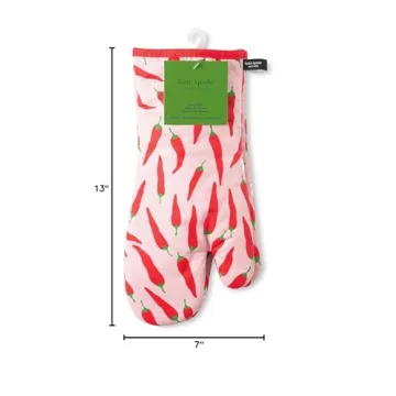 Kate Spade Hot Peppers Oven Mitt Set - Colorful & Heat Resistant