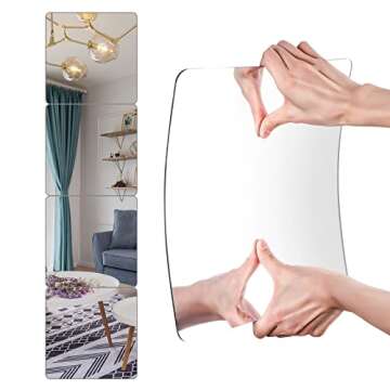 JEOYOO Wall Mirror Full Length, Cheap Over / on Door, Acrylic, shatterproof Mirrors for Home Gym, 8"...